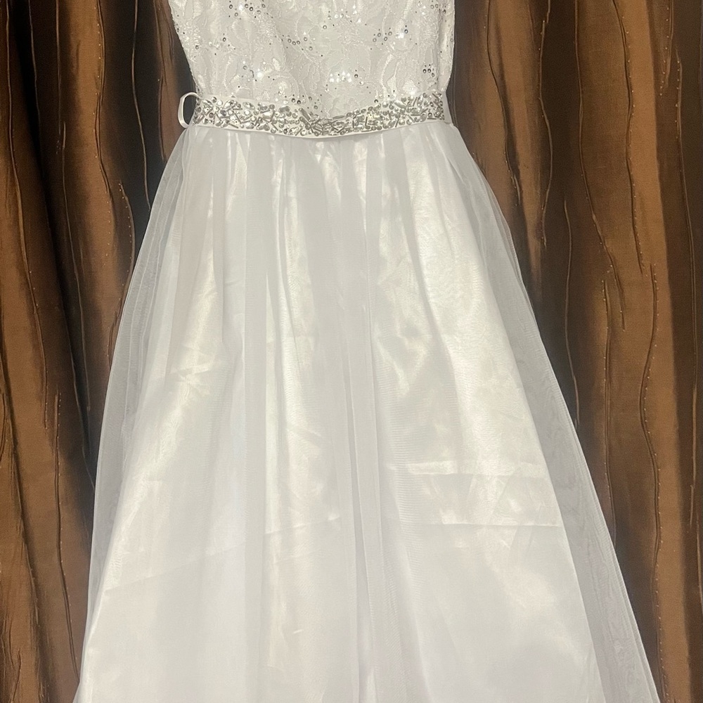 Girls size 16 white formal dress